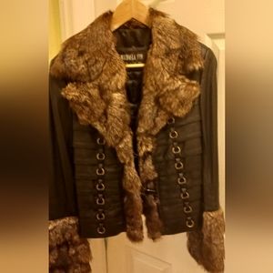 Michaela Fur leather jacket